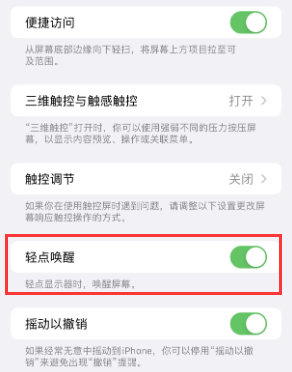 射洪苹果授权维修站分享iPhone轻点无法唤醒怎么办 