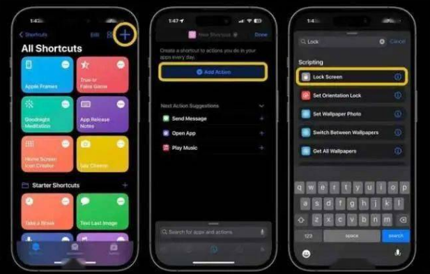 射洪苹果14锁屏维修店分享iPhone14升级iOS16.4后如何创建锁屏快捷方式 